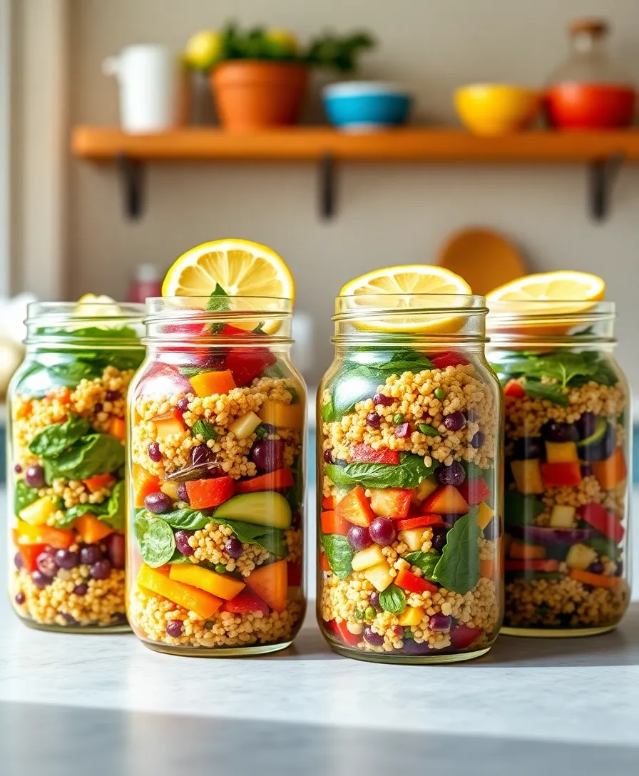 24 Teen Lunch Ideas for School That'll Make Your Friends Jealous! - 2. Quinoa Salad Jars