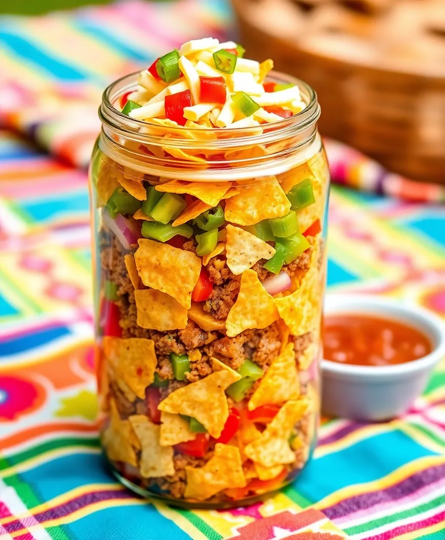 24 Teen Lunch Ideas for School That'll Make Your Friends Jealous! - 6. Taco Salad in a Jar