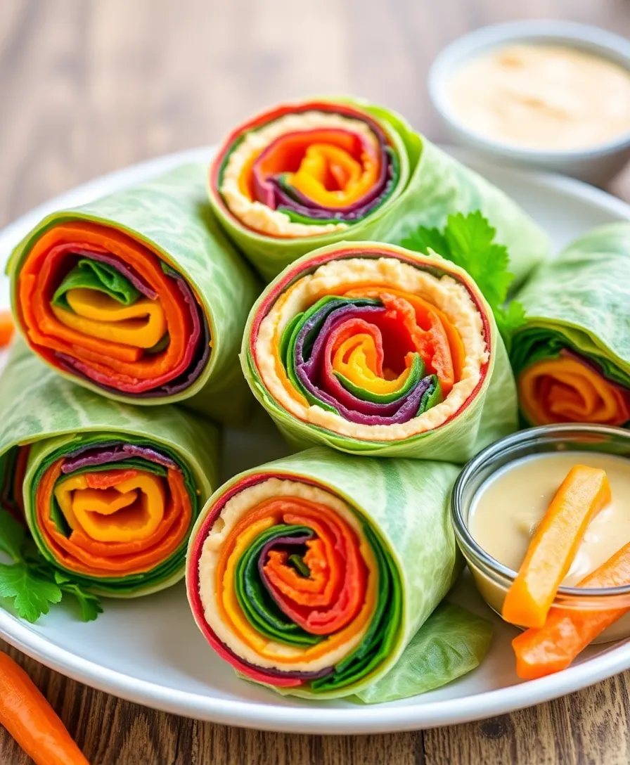 24 Teen Lunch Ideas for School That'll Make Your Friends Jealous! - 1. Rainbow Veggie Wraps