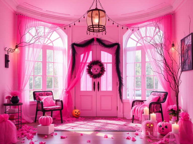 17 Pink Halloween Decor Ideas