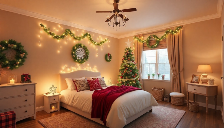 20 Christmas Bedroom Decor Ideas