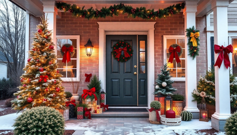 21 Christmas Front Porch Decor Ideas