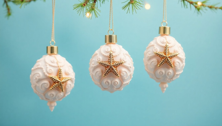 19 Seashell Christmas Ornaments Ideas