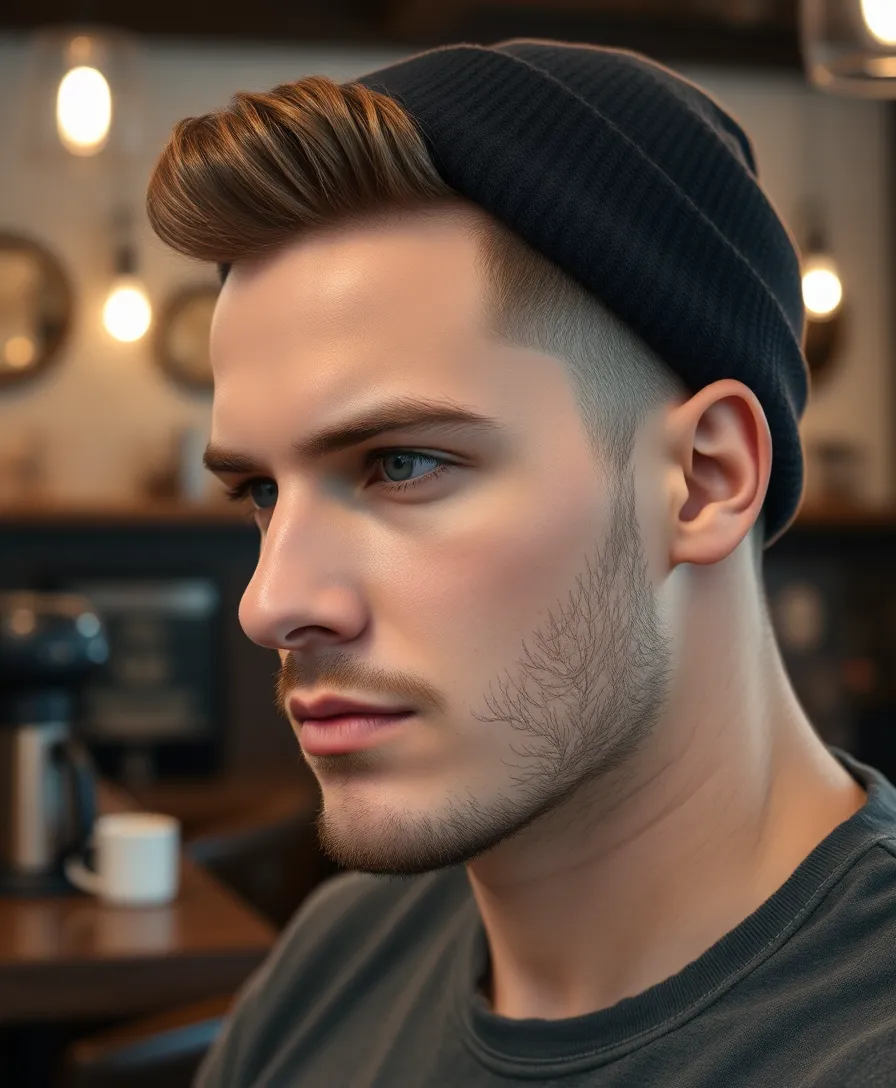 20 Stylish Men’s Wolf Style Cut Ideas That Will Turn Heads Everywhere! - 1. Textured Layers with a Fade