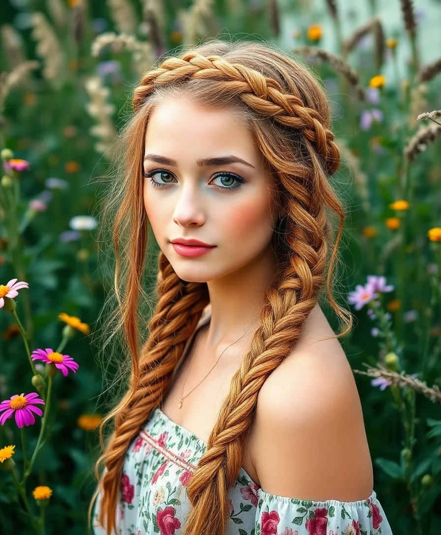 15 Stunning Hairstyles with Caramel Highlights That Will Turn Heads! - 9. Braided Crown with Caramel Accents