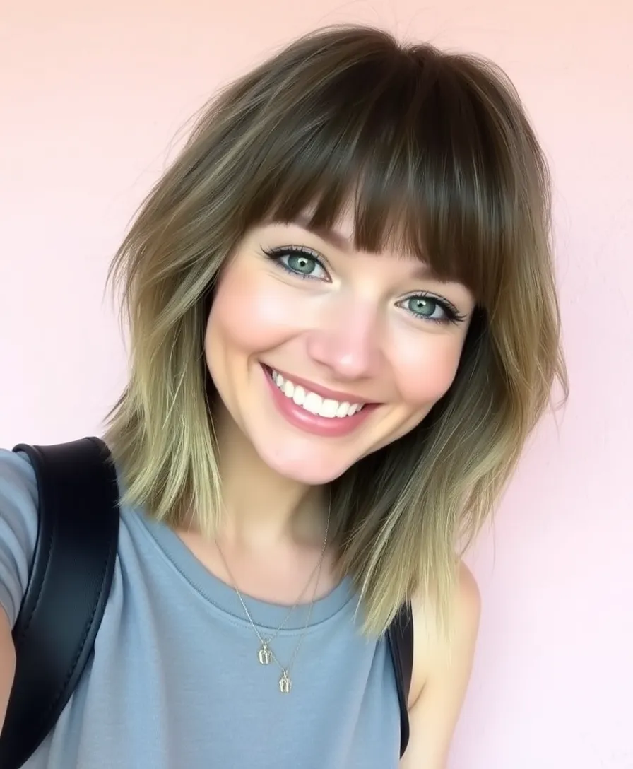 15 Stunning Korean Hairstyles for Women That'll Make Heads Turn! - 5. Soft Bangs with Textured Lob