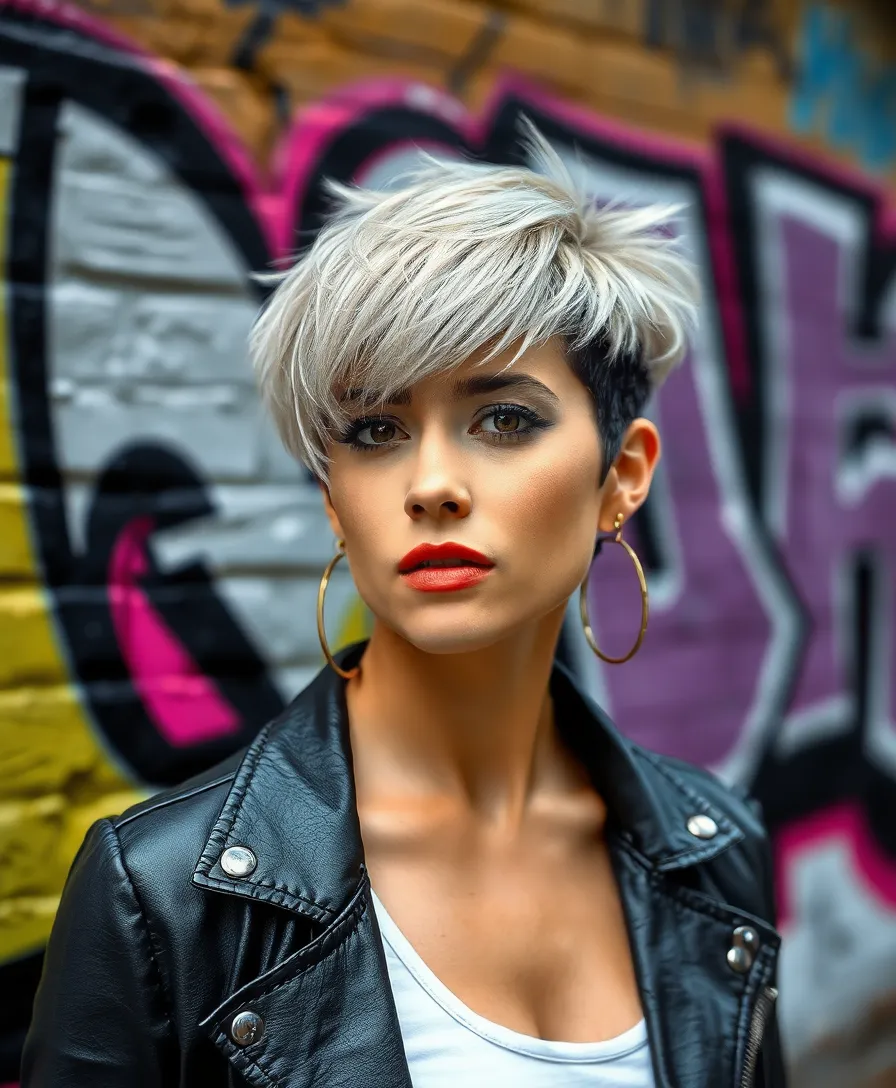 15 Wolf Cuts Without Bangs That Are Taking the Fashion World by Storm (You Won't Believe #7!) - 14. Layered Pixie: A Bold Statement