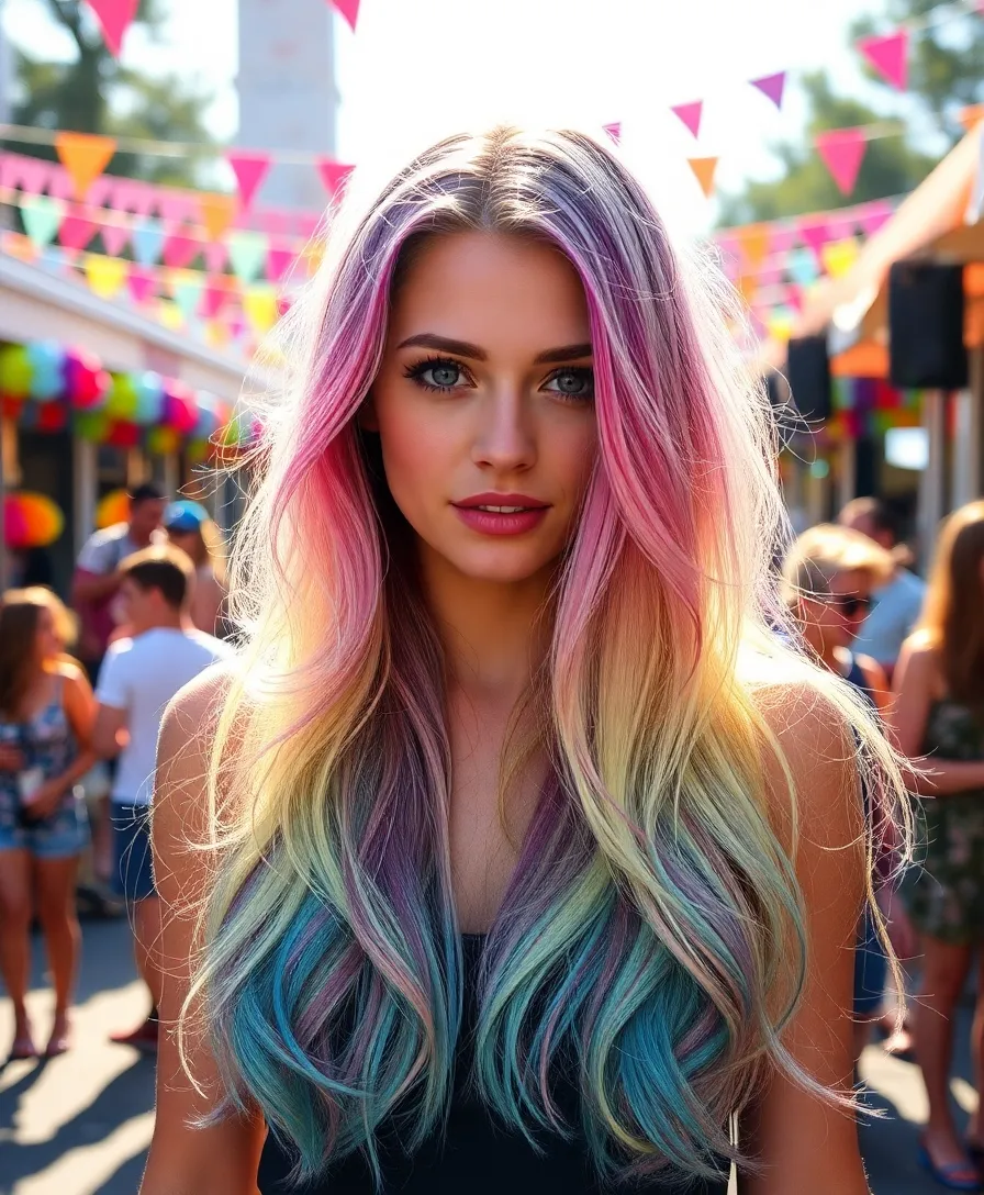 16 Gemini Hair Color Ideas That Will Make You Stand Out (Especially #5!) - 3. Pastel Rainbow