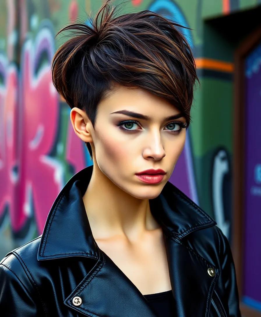 20 Butterfly Cut Styling Ideas That Will Make You the Trendsetter This Season! - 19. Layered Pixie for a Bold Choice