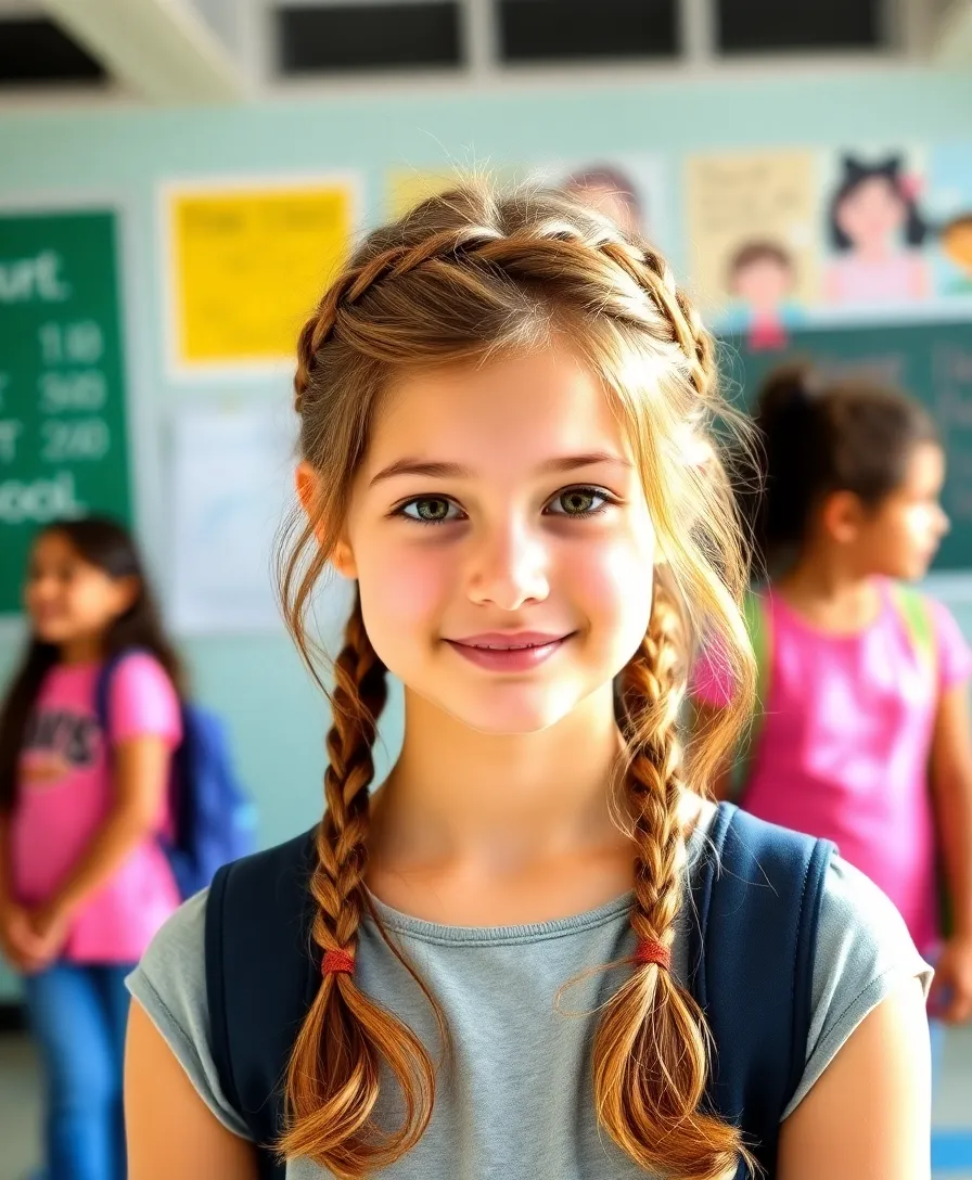 15 Quick and Cute Hairstyles for School That'll Make You the Trendsetter! - 2. Braided Half-Updo