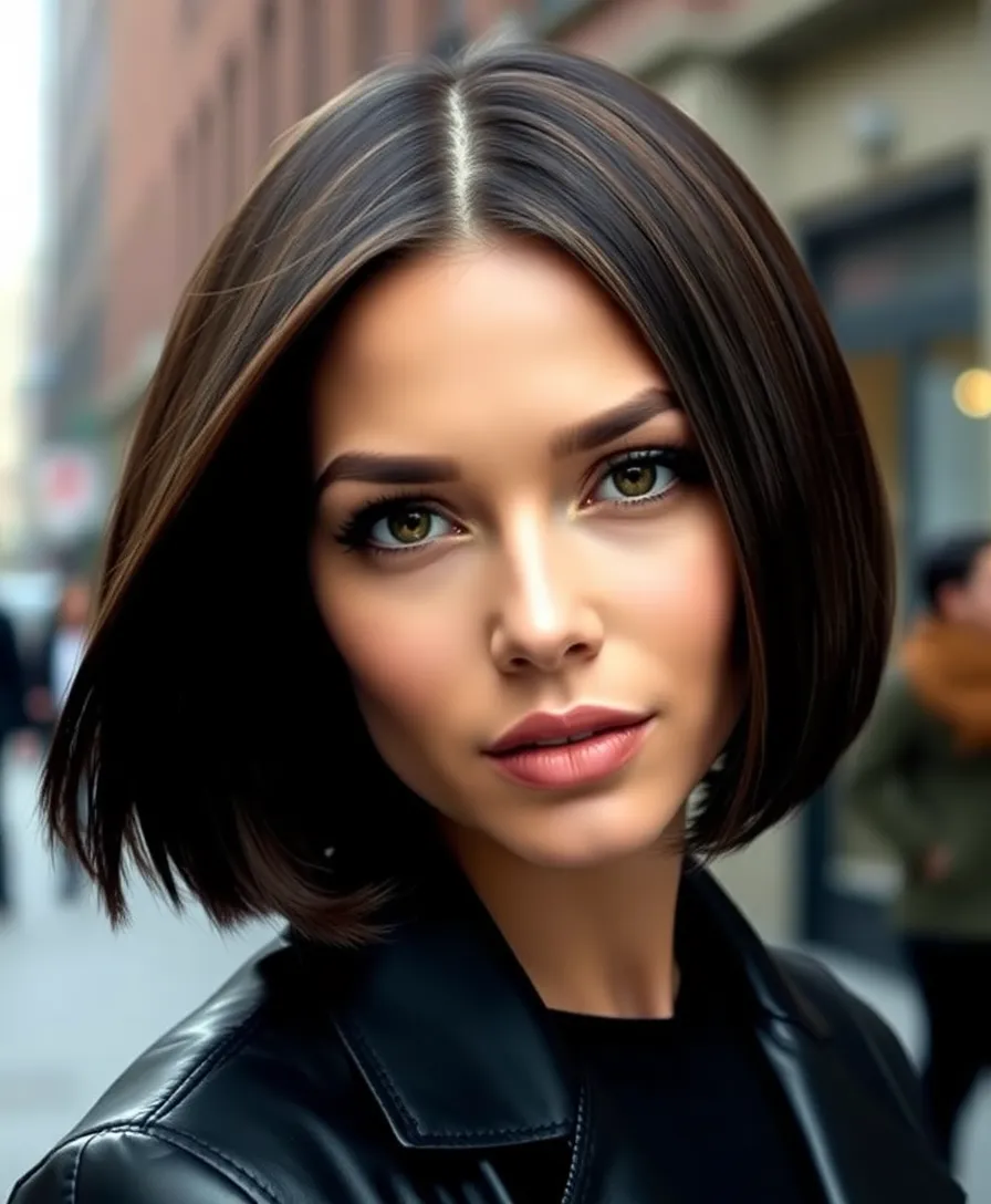 20 Edgy Side-Shaved Hairstyles That Will Turn Heads! - 19. The Sleek Bob with a Side Shave