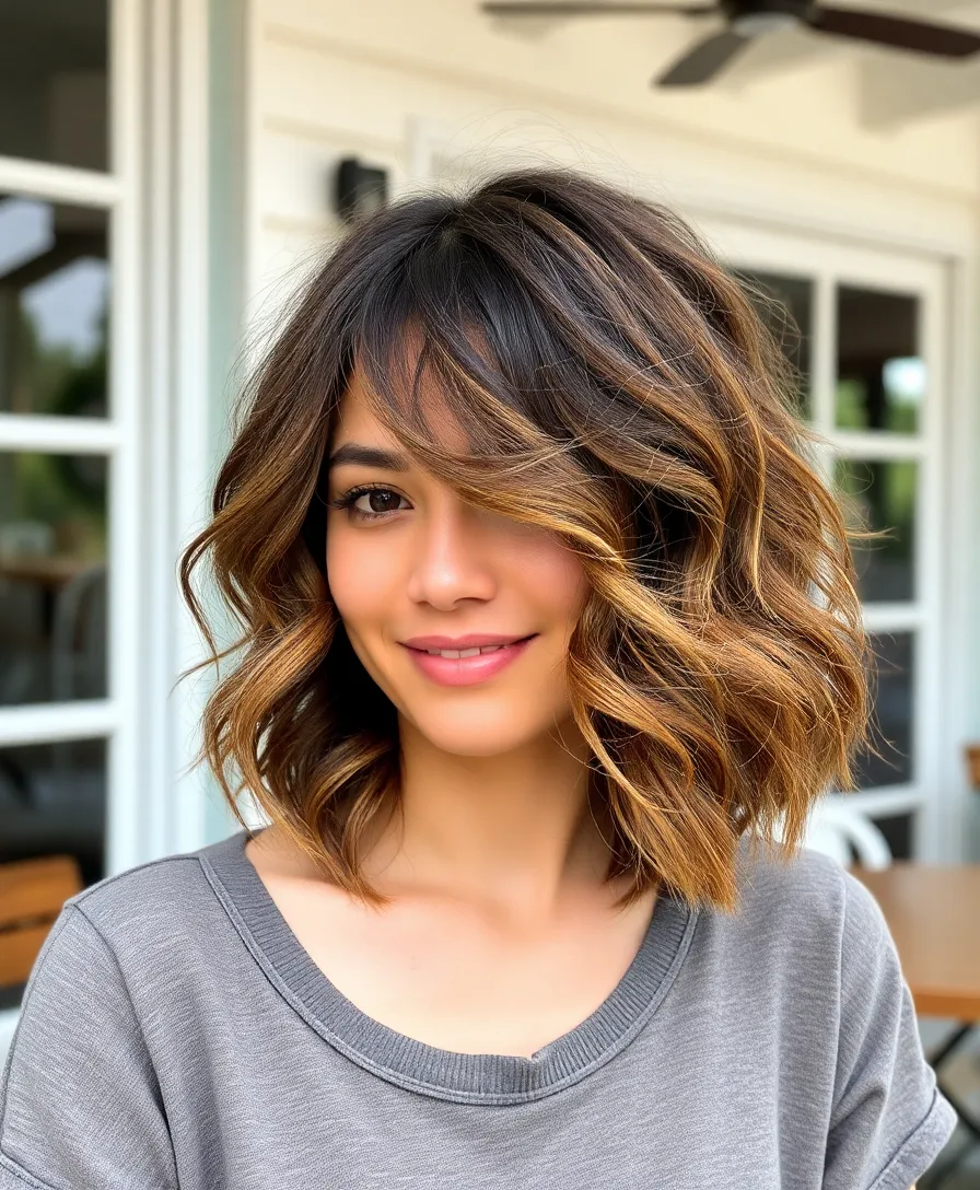 20 Butterfly Cut Styling Ideas That Will Make You the Trendsetter This Season! - 17. Natural Texture for a Laid-Back Look