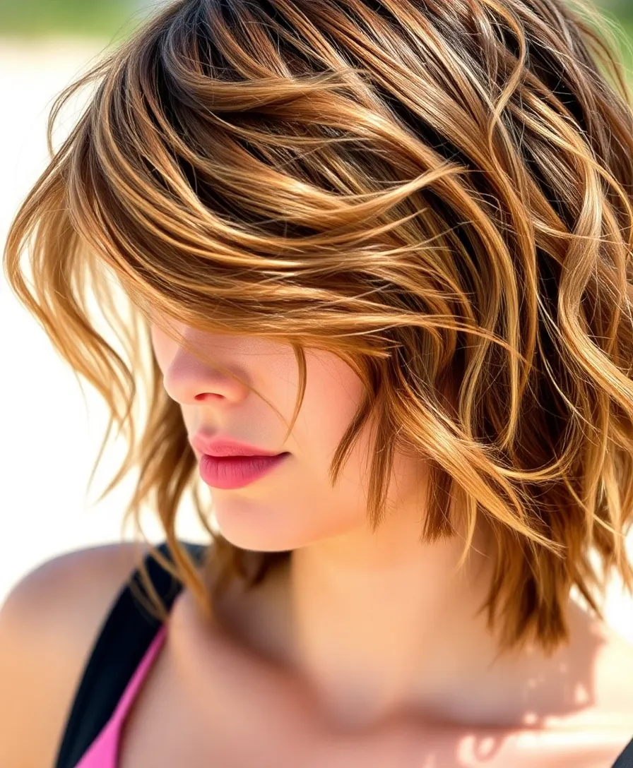 20 Butterfly Cut Styling Ideas That Will Make You the Trendsetter This Season! - 1. Textured Waves for Effortless Vibes