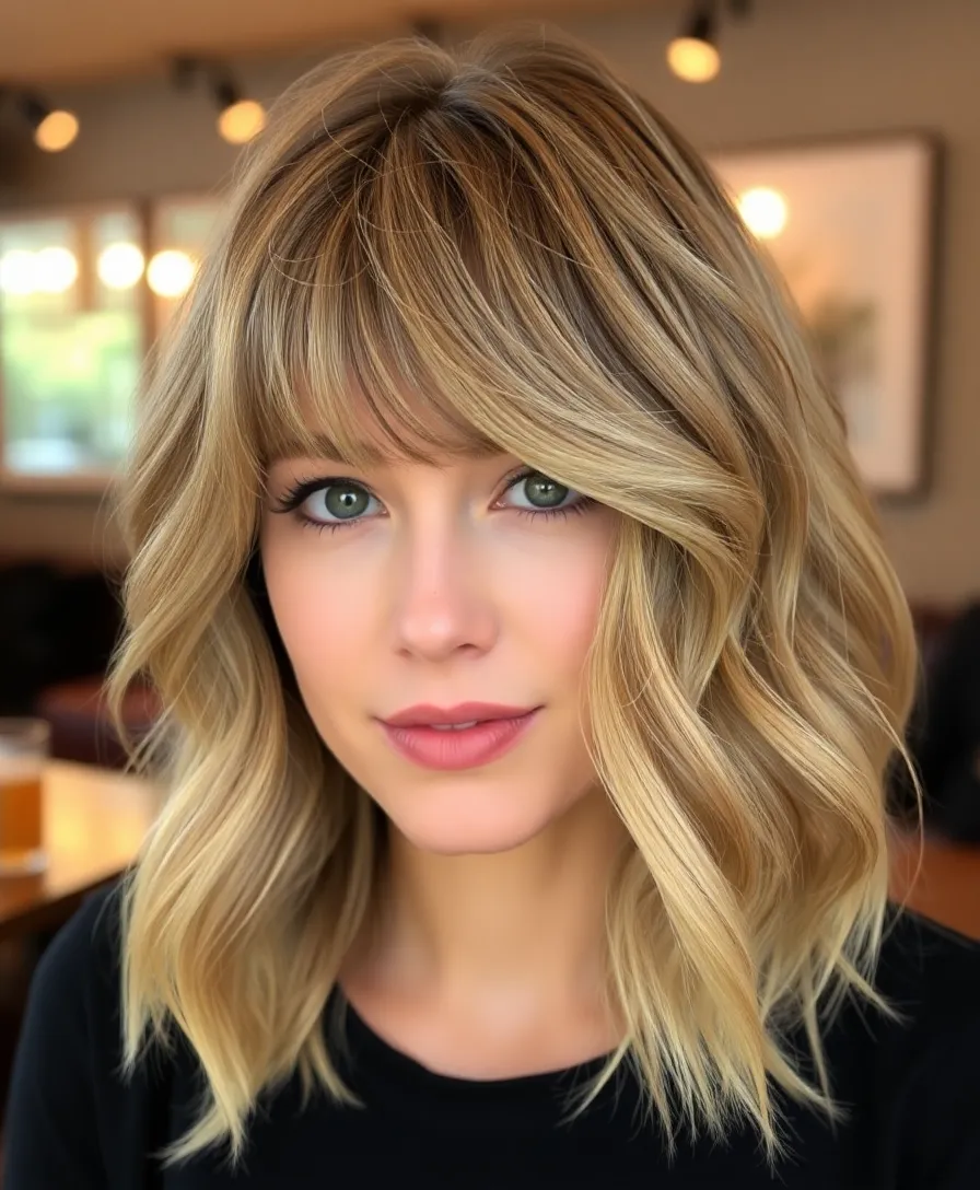 15 Trendy Short Wolf Cuts With Curtain Bangs That Will Leave You Speechless! - 1. Effortless Textured Waves