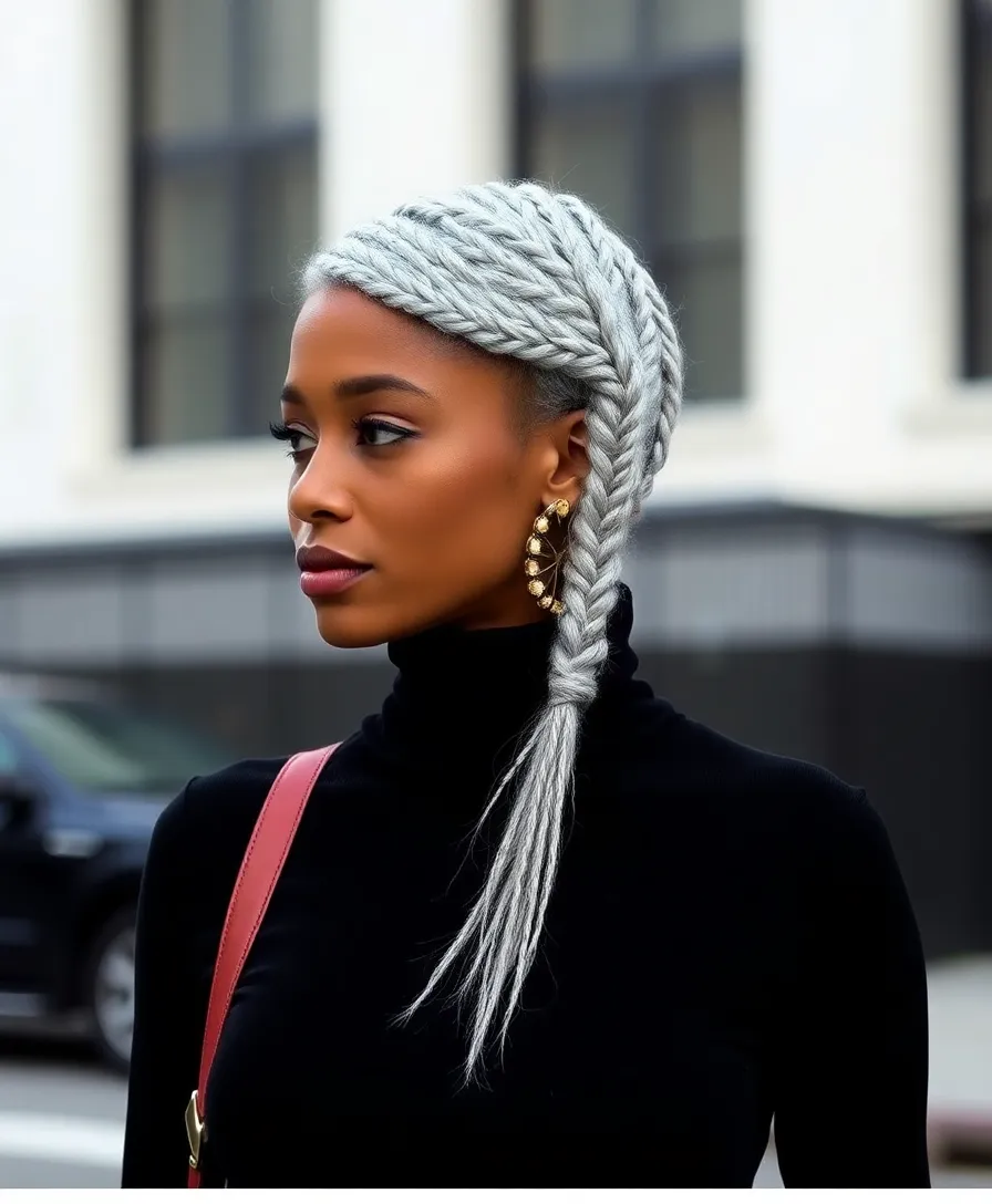 15 Stunning Hairstyles with Dyed Locs That'll Turn Heads Everywhere! - 5. Silver and Grey Locs