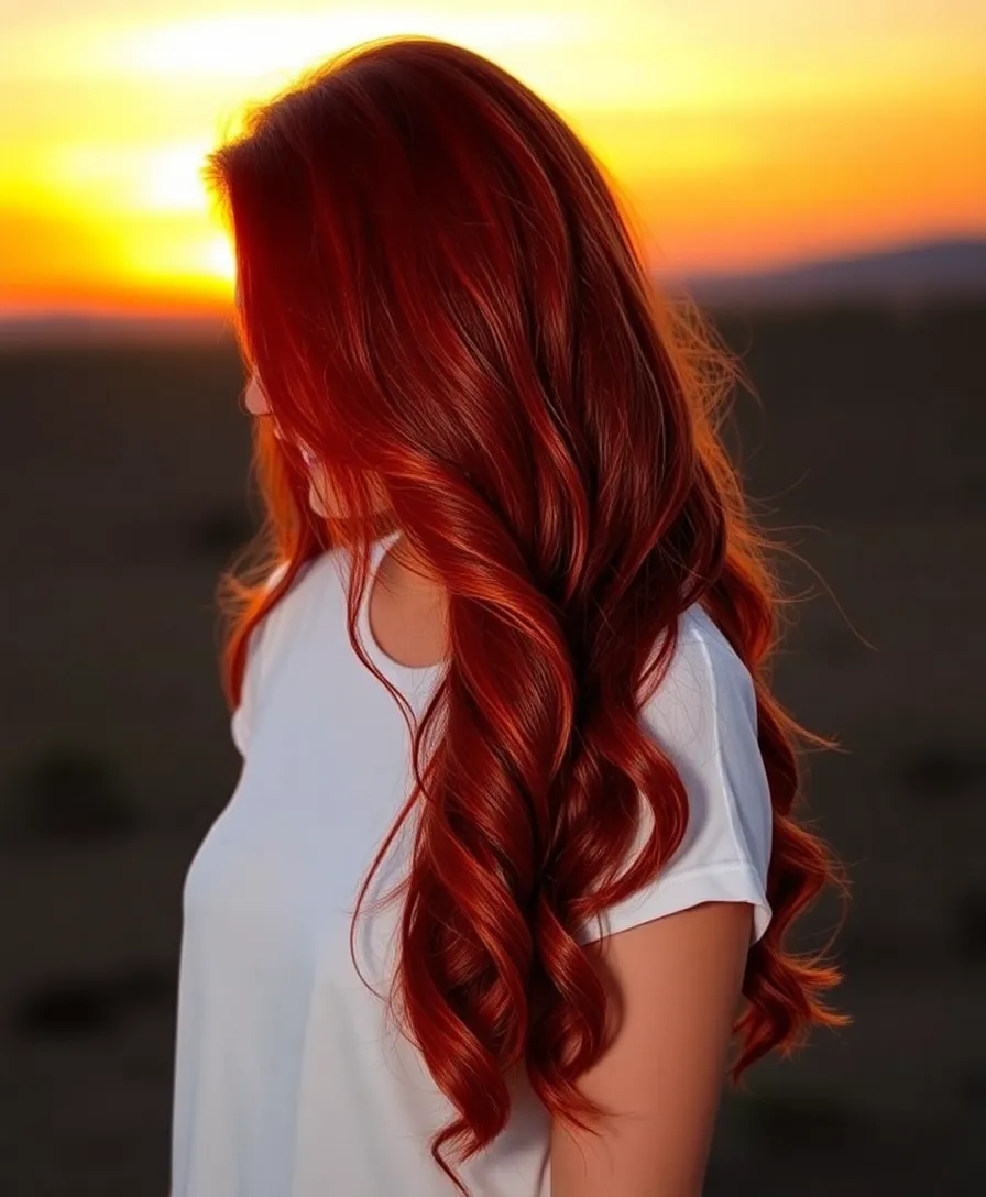 16 Gemini Hair Color Ideas That Will Make You Stand Out (Especially #5!) - 4. Fiery Red Ombre