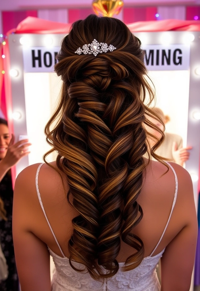 25 Stunning Homecoming Hairstyles That Will Turn Heads (Get Ready for Compliments!) - 6. Half-Up, Half-Down with Curls