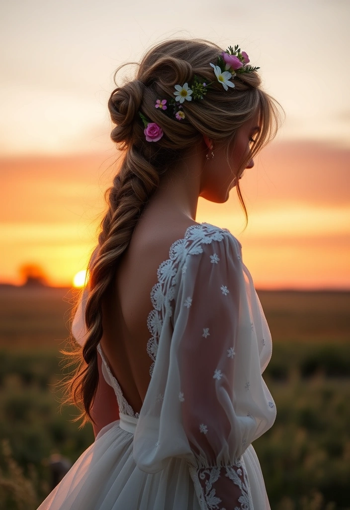 25 Stunning Long Hair Updos Perfect for Your Big Day (You Won't Believe #10!) - 14. Messy Braided Updo