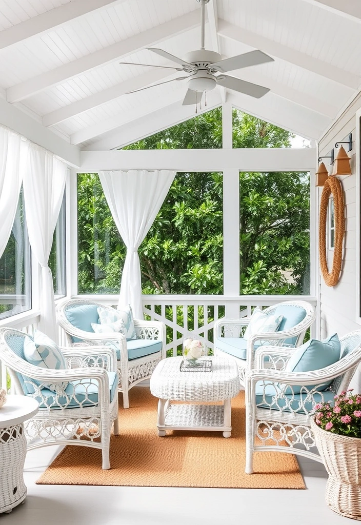 25 Screened in Porch Plans Ideas You'll Wish You Knew Sooner! - 2. Coastal Charm