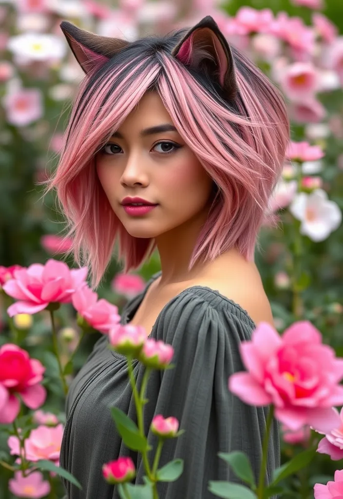 20 Stunning Wolf Cuts With Highlights That Will Make You Want to Book an Appointment NOW! - 9. Layered Wolf Cut with Soft Pink Highlights