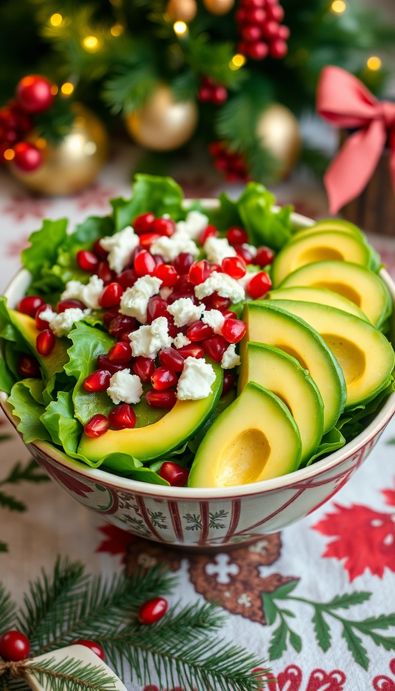 21 Christmas Brunch Ideas That Will Make Your Holiday Morning Magical! - 5. Pomegranate and Avocado Salad