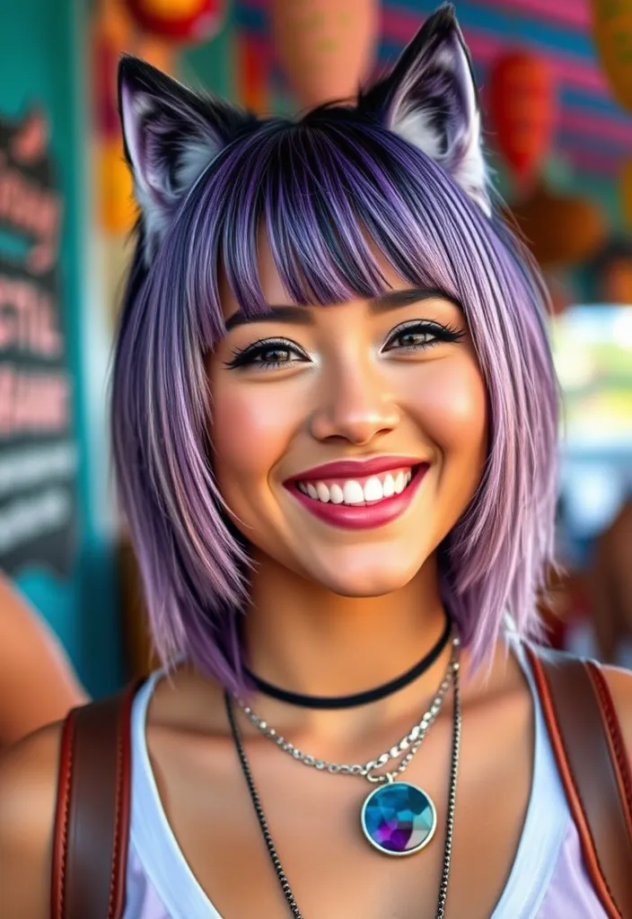 20 Stunning Wolf Cut Ideas with Bangs That Will Transform Your Look! - 9. Wolf Cut with Ombre Bangs