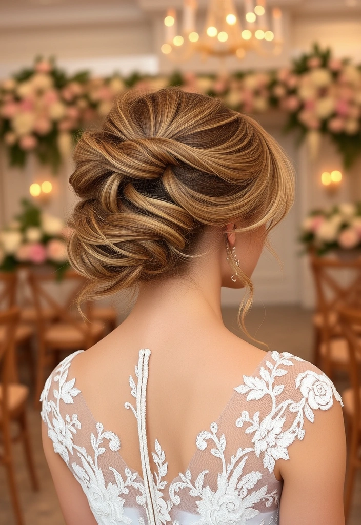 26 Elegant Hairstyles for Wavy Hair That Will Turn Heads! - 6. Twisted Updo