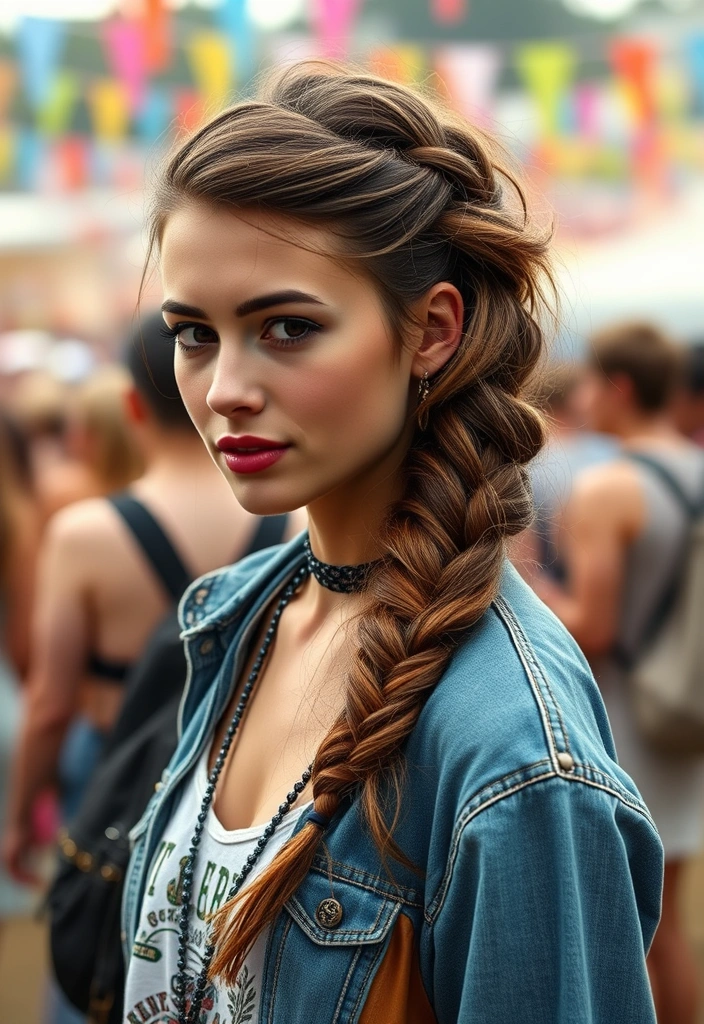 22 Elegant and Stylish Braid Hairstyles That Will Turn Heads! - 19. Chunky Braid