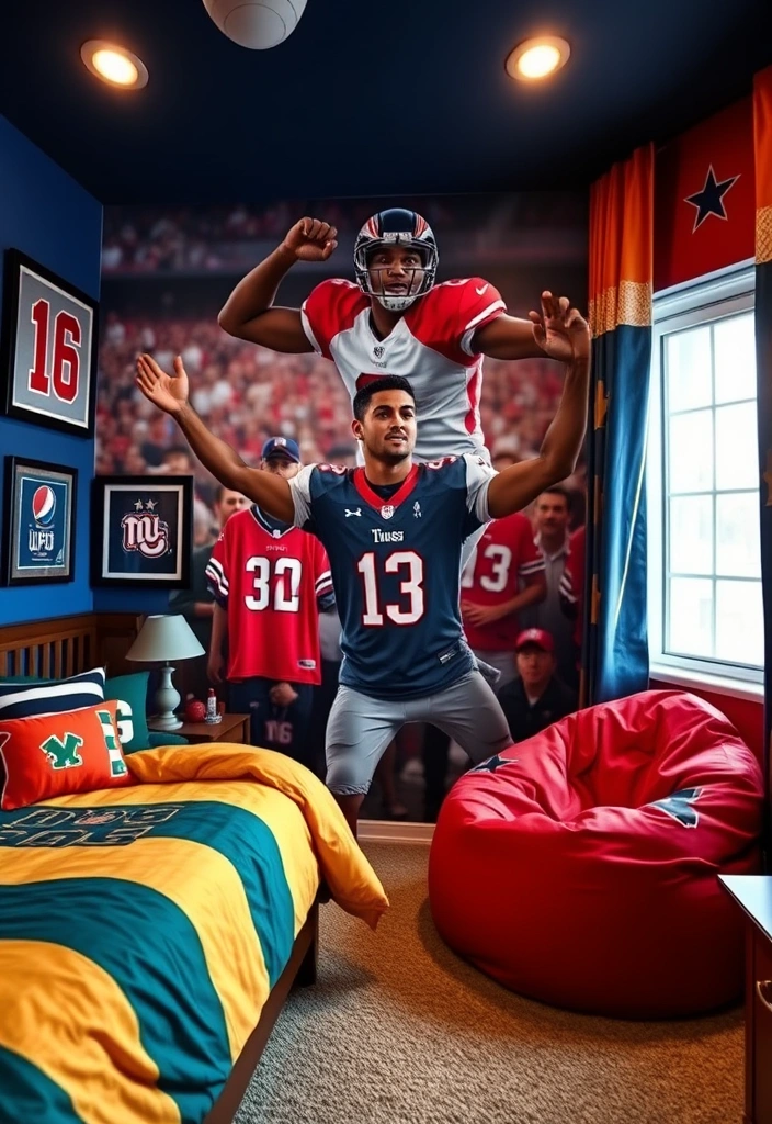 22 Awesome Teen Boy Bedroom Ideas Every Teenager Will Love! - 2. Sports Fanatic's Dream