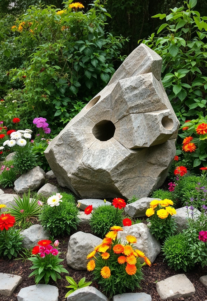 26 River Rock Landscaping Ideas That Will Transform Your Outdoor Space! - 23. Create a River Rock Sculpture