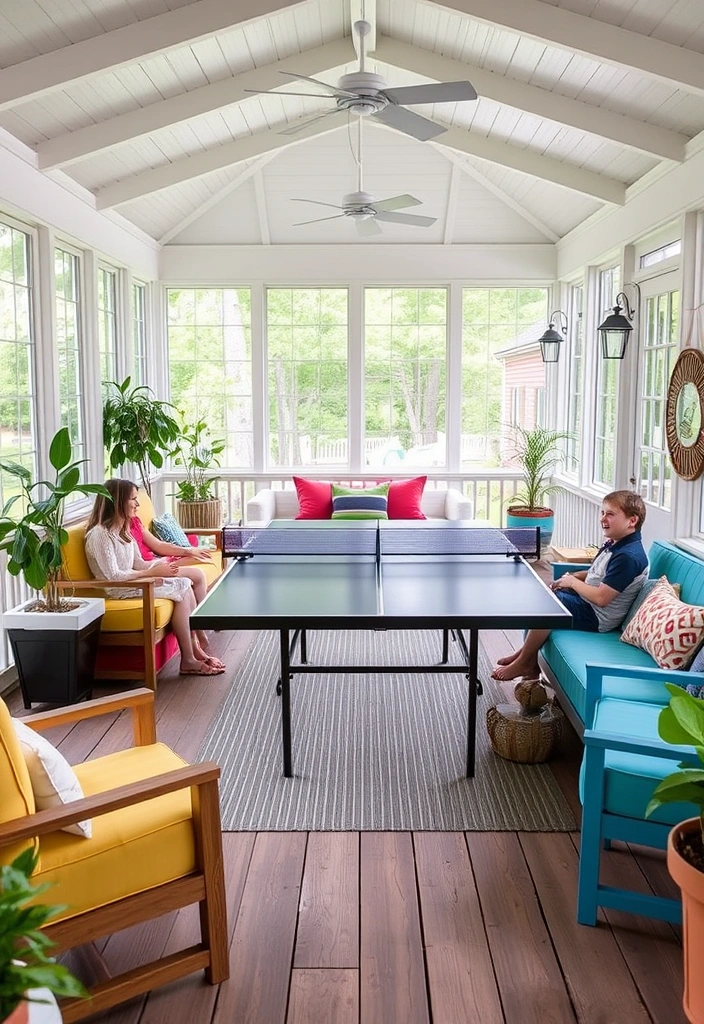 25 Screened in Porch Plans Ideas You'll Wish You Knew Sooner! - 11. Family Fun Zone