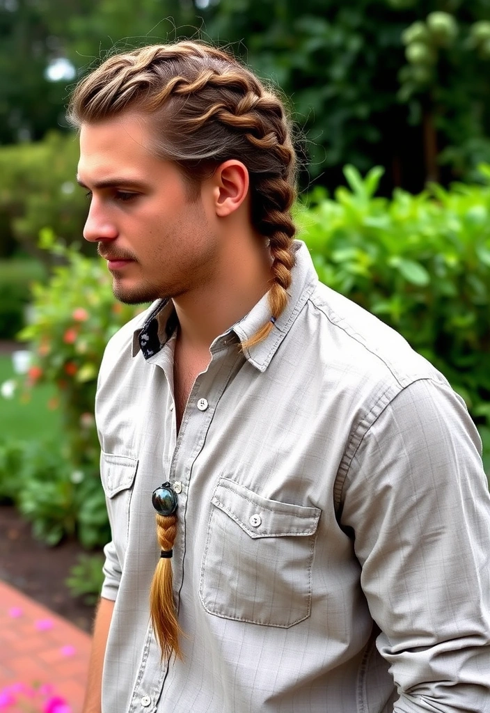 22 Dapper Hairstyles for Long-Haired Men That Will Turn Heads! - 15. The Long and Layered Braid