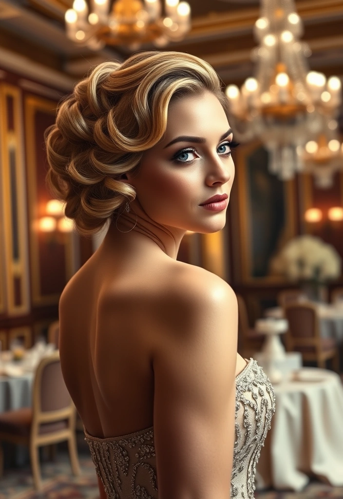 25 Chic and Classy Hairstyles for Women With Long Hair - 24. Classic Updo with Soft Curls