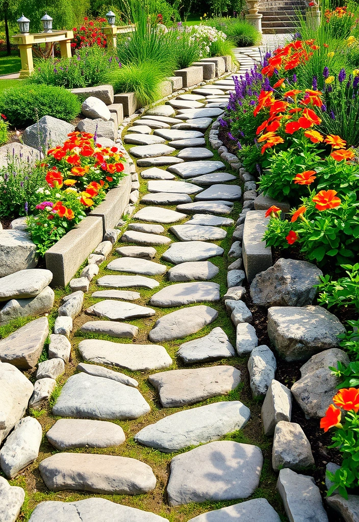 26 River Rock Landscaping Ideas That Will Transform Your Outdoor Space! - 25. Create a River Rock Walkway