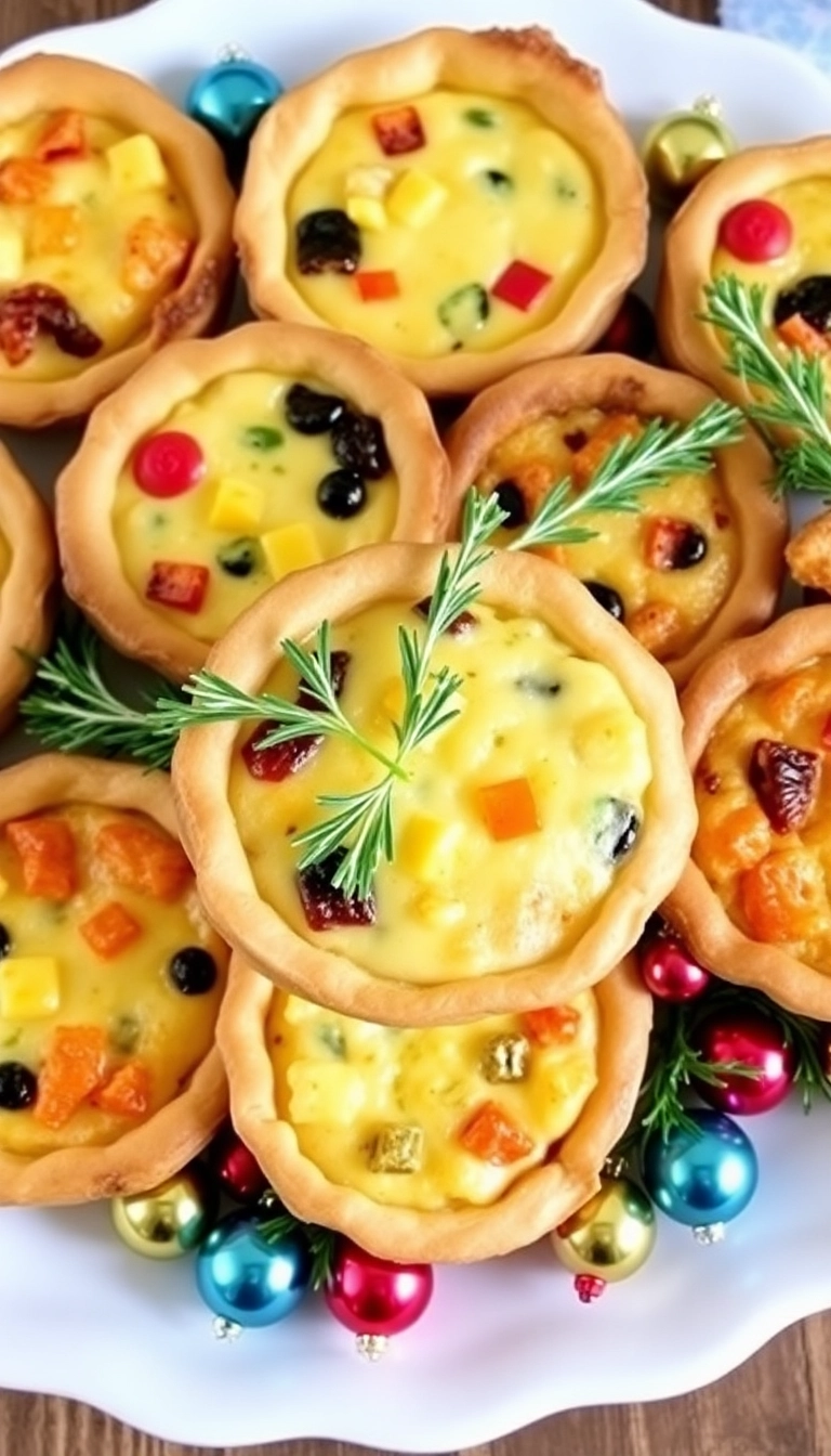 21 Christmas Brunch Ideas That Will Make Your Holiday Morning Magical! - 7. Mini Christmas Quiches