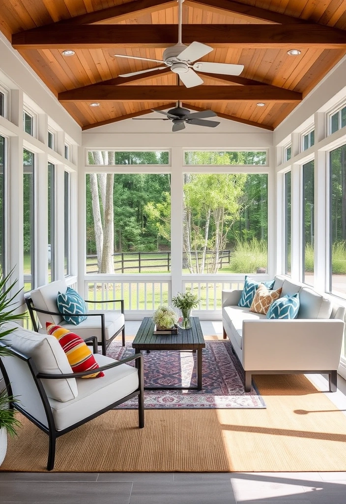 25 Screened in Porch Plans Ideas You'll Wish You Knew Sooner! - 7. Contemporary Comfort