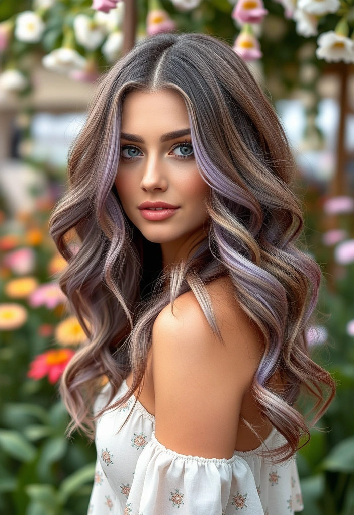 23 Summer Hair Color Ideas for Brunettes That Will Have Everyone Staring at You! - 2. Ash Brown with Lavender Undertones