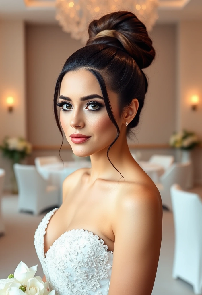 25 Stunning Long Hair Updos Perfect for Your Big Day (You Won't Believe #10!) - 8. Sleek High Ponytail