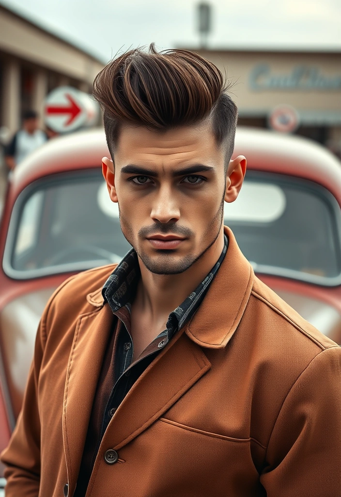 22 Dapper Hairstyles for Long-Haired Men That Will Turn Heads! - 16. The Retro Flat Top