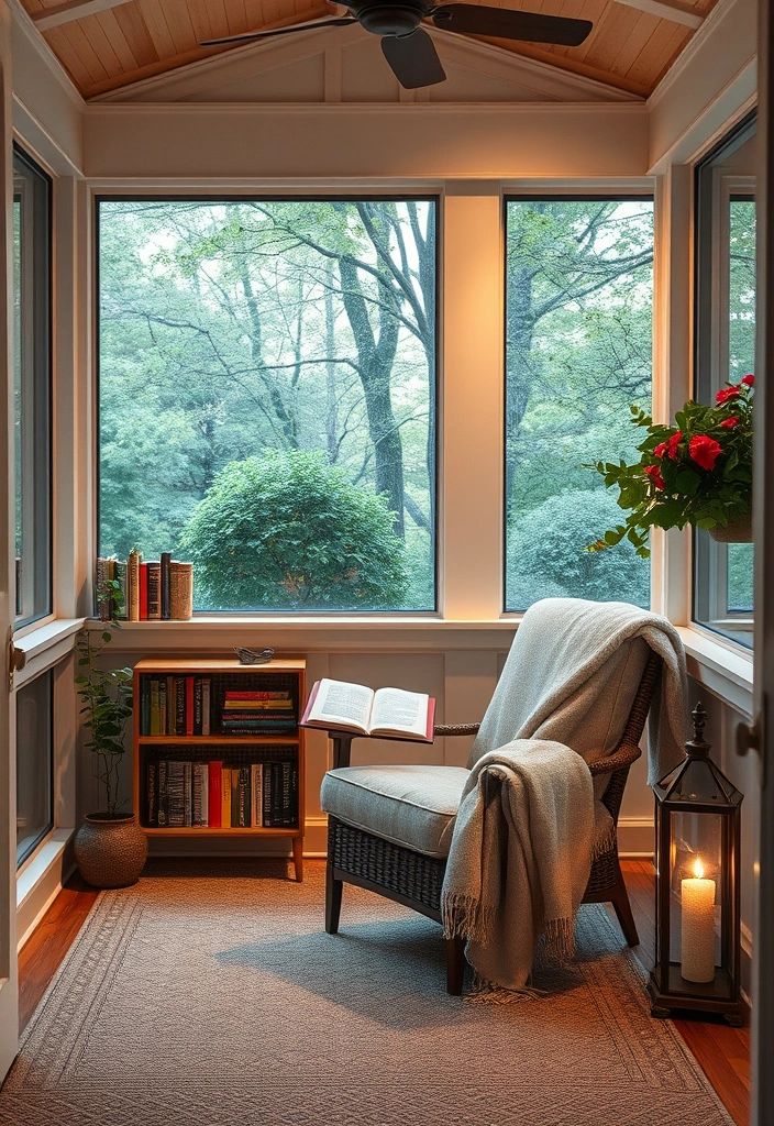 25 Screened in Porch Plans Ideas You'll Wish You Knew Sooner! - 21. Relaxing Reading Nook