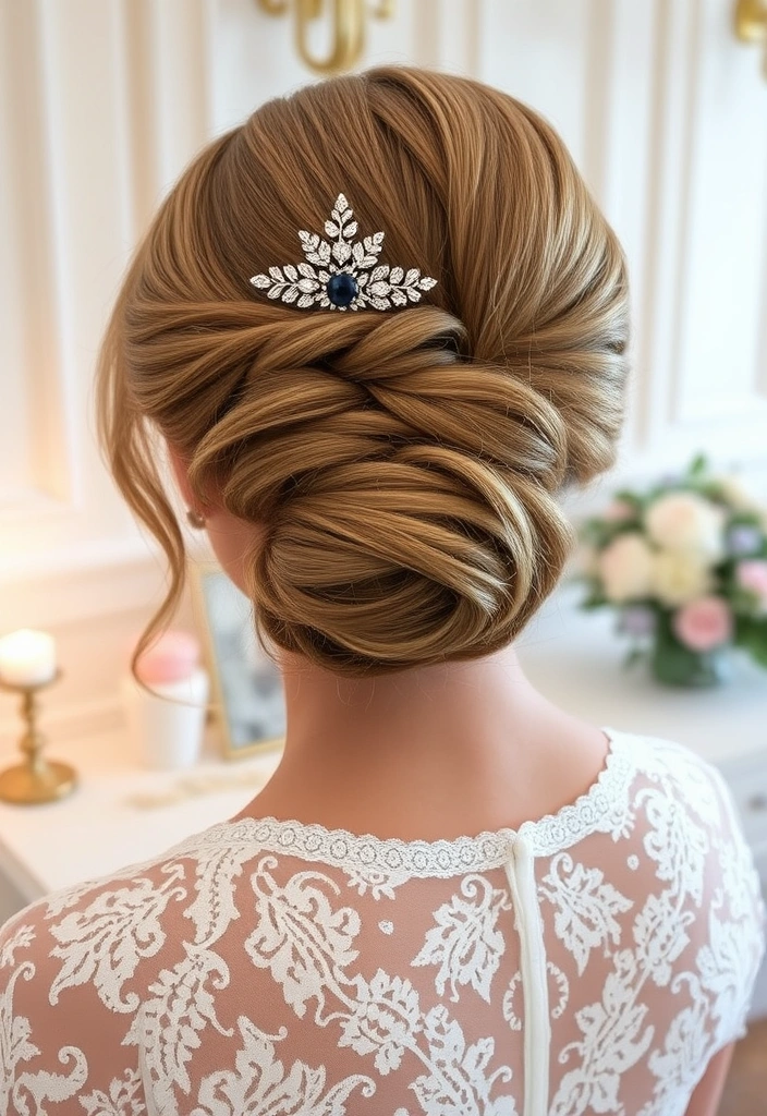 25 Stunning Long Hair Updos Perfect for Your Big Day (You Won't Believe #10!) - 13. Elegant Twist and Pin