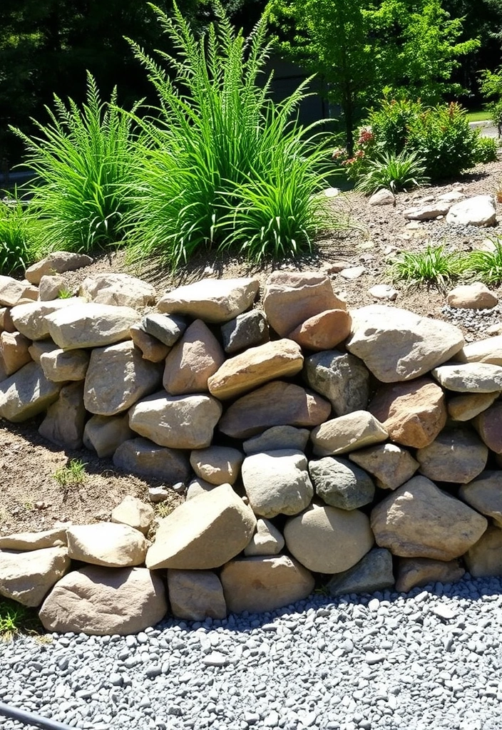 26 River Rock Landscaping Ideas That Will Transform Your Outdoor Space! - 18. Use River Rocks for Erosion Control