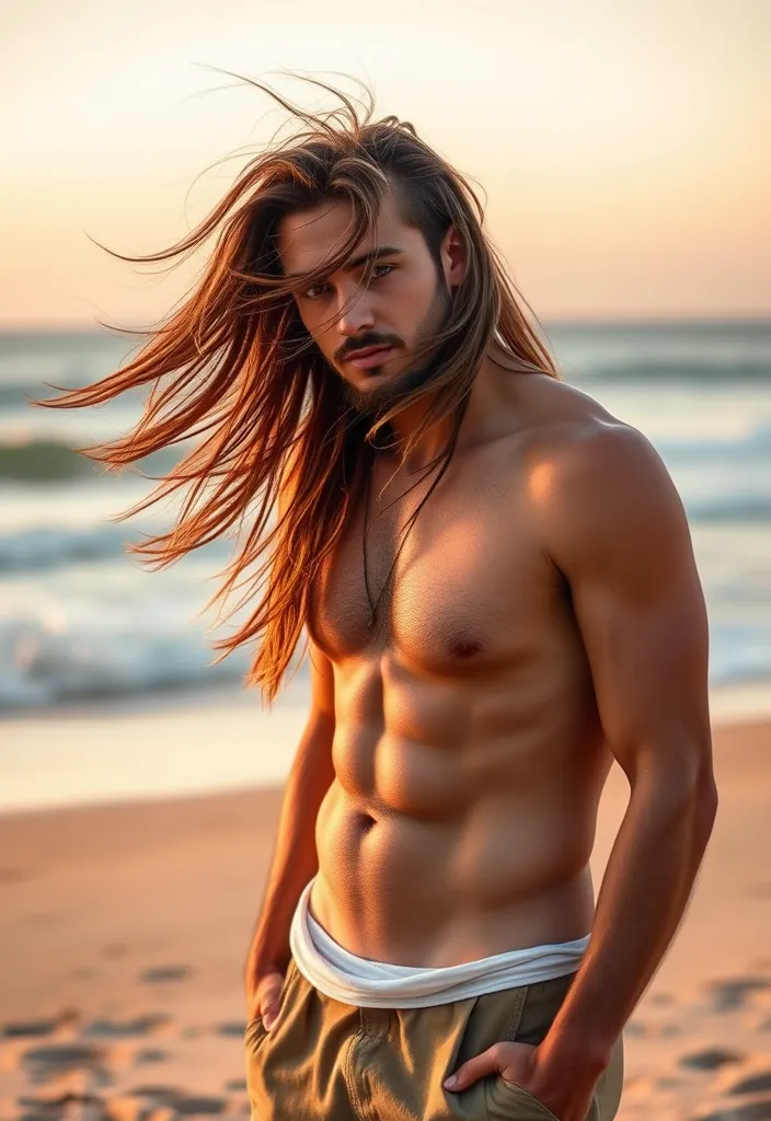 21 Stunning Haircuts for Long Haired Men That Will Turn Heads! - 16. The Beachy Waves