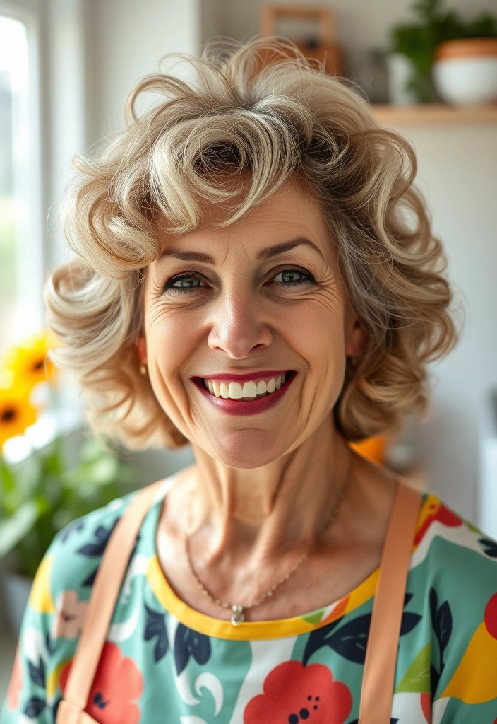 21 Stylish Haircuts for Women Over 50 That Will Make You Look Fabulous! - 9. Curly Lob