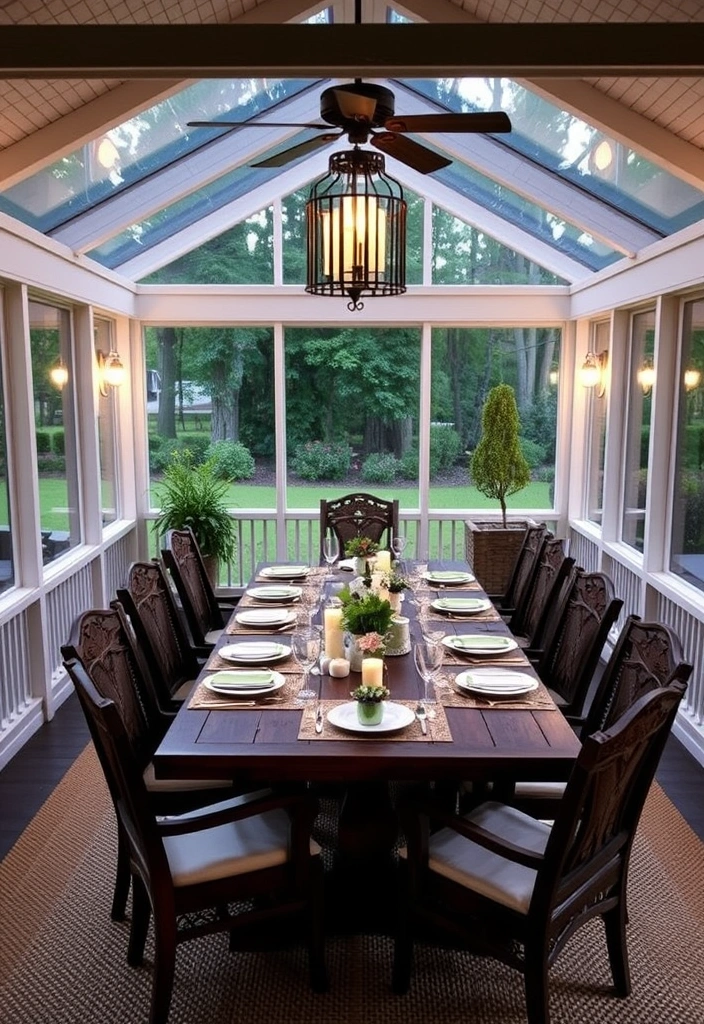 25 Screened in Porch Plans Ideas You'll Wish You Knew Sooner! - 12. Outdoor Dining Delight