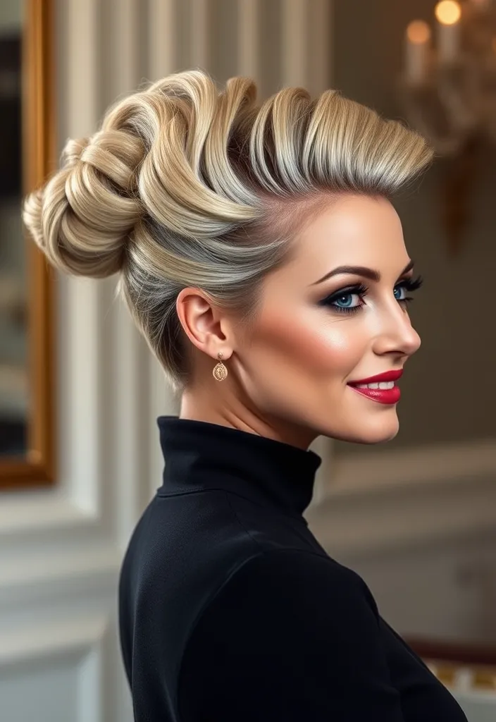 25 Fabulous Wolf Cut Styles to Rock This Season (You Won't Believe #12!) - 21. Elegant Updo with Wolf Cut