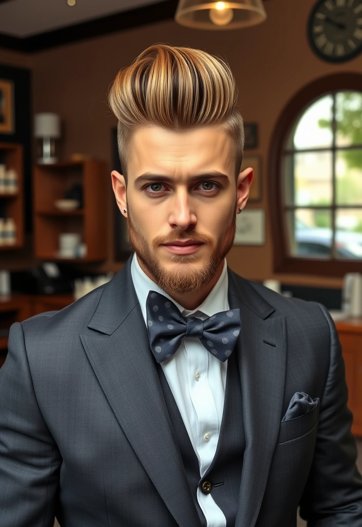 22 Dapper Hairstyles for Long-Haired Men That Will Turn Heads! - 5. The Vintage Pompadour