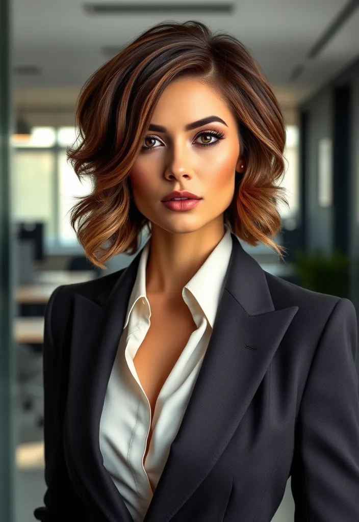 20 Wavy Wolf Cut Ideas For Women That Will Make Heads Turn! - 8. Sleek Wavy Wolf Cut