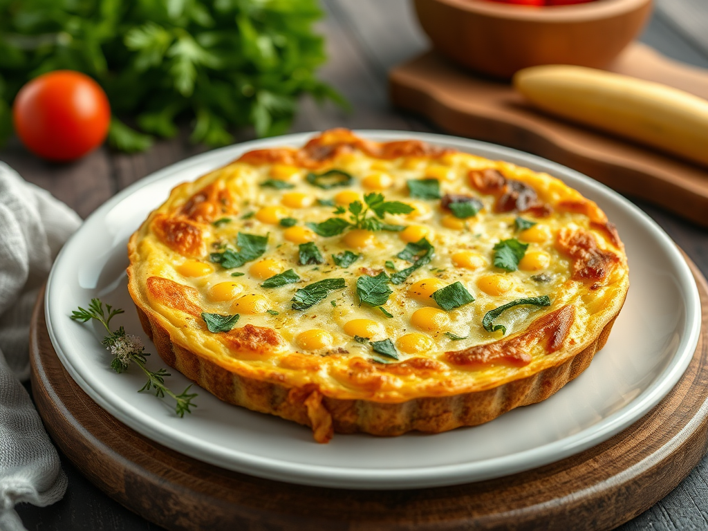 Image for Zucchini and Corn Frittata with Fresh Herbs: