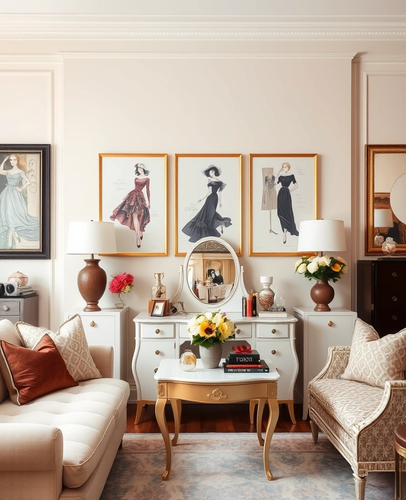 22 Stunning Vintage Art Prints That Will Transform Your Living Room Style! - 19. Vintage Fashion Illustrations